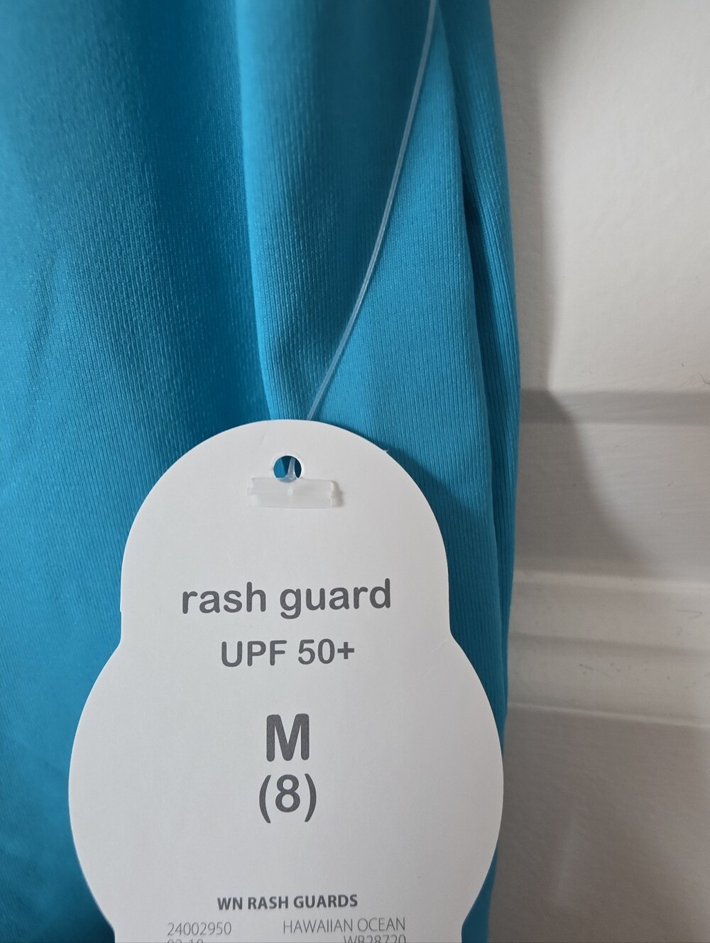 Wonder Nation Bright Turquoise Short Sleeve Rash Guard - Picture 3 of 7